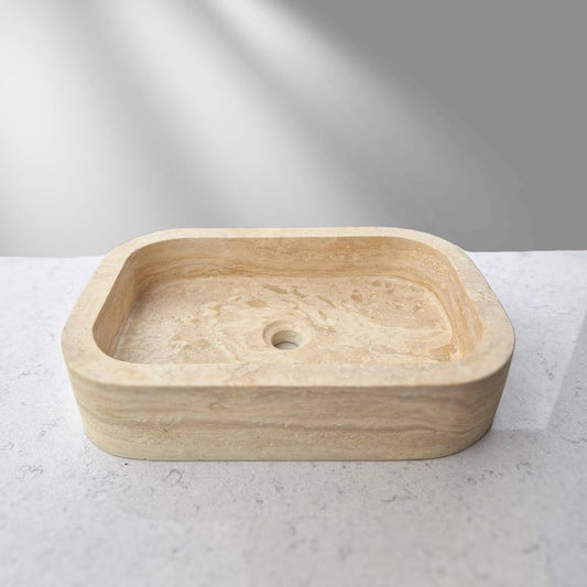 Travertine Rustic Travertine Wash Vessel Sink