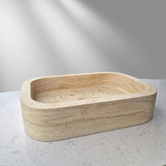 Travertine Rustic Travertine Wash Vessel Sink