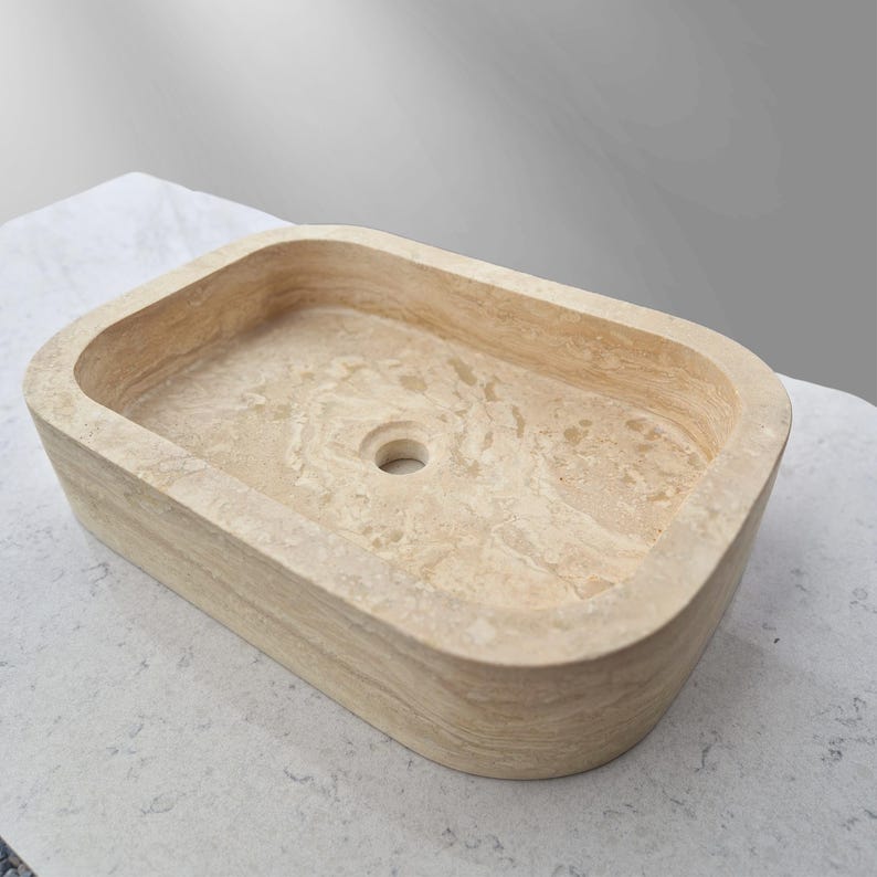 Travertine Rustic Travertine Wash Vessel Sink