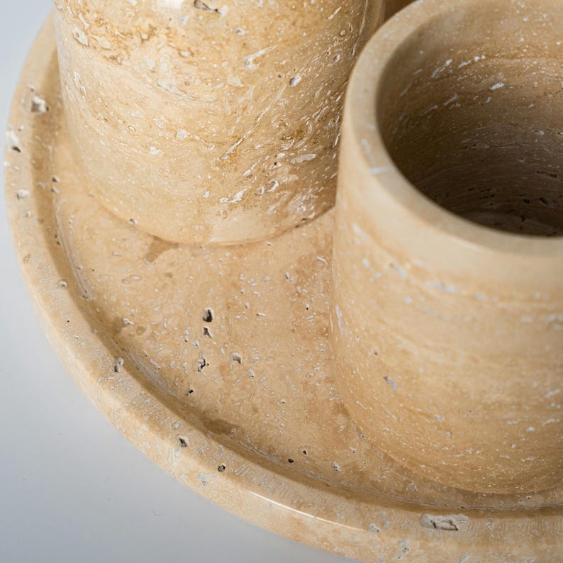 Travertine Stone Bathroom Set