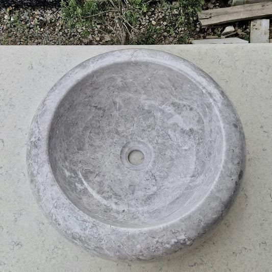 Bathroom Decor Marble Round Vessel Sink