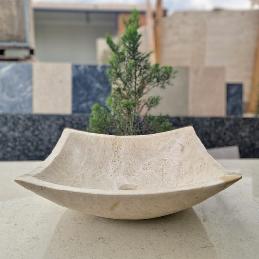 Handcrafted Natural Stone Vessel for Marble Vanity Countertops