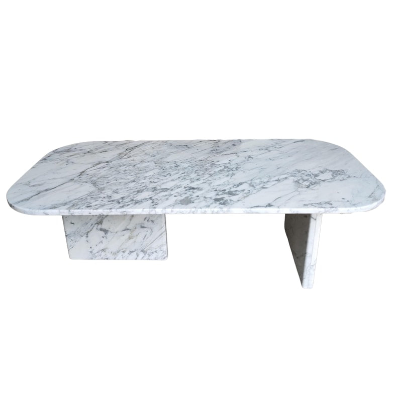 Carrara Contemporary Marble Coffee Table