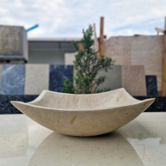 Handcrafted Natural Stone Vessel for Marble Vanity Countertops