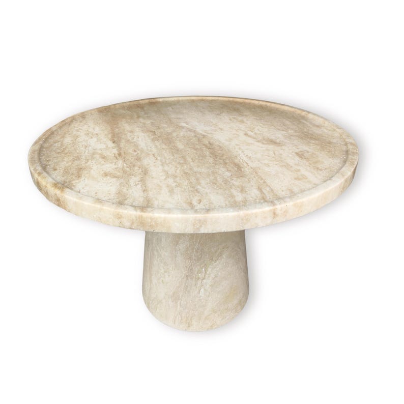 Travertine Home Decor Coffee Table for Living Room,Contemporary Stone Coffee Table
