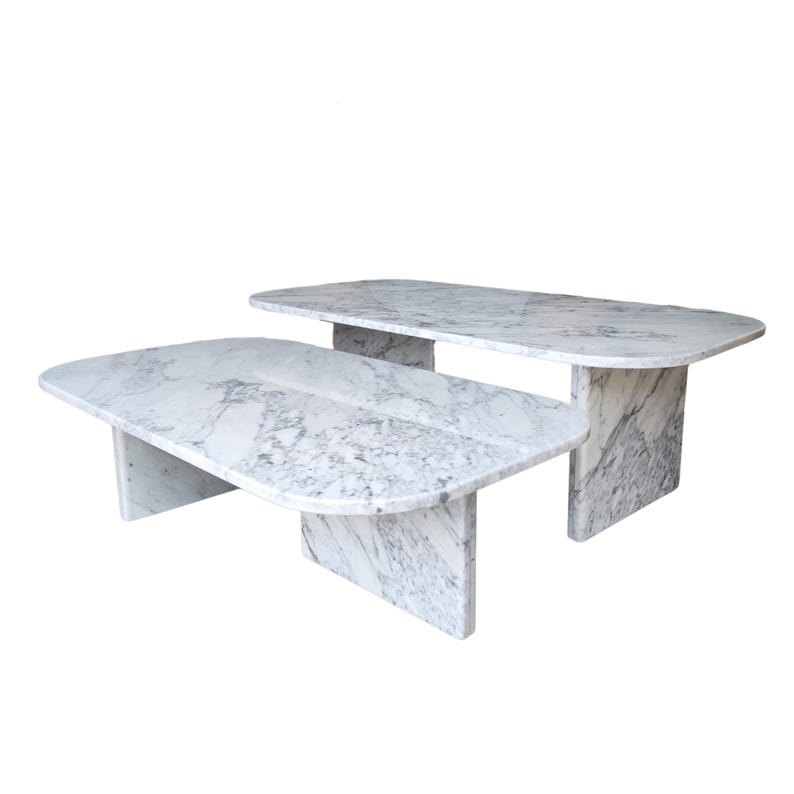 Carrara Contemporary Marble Coffee Table