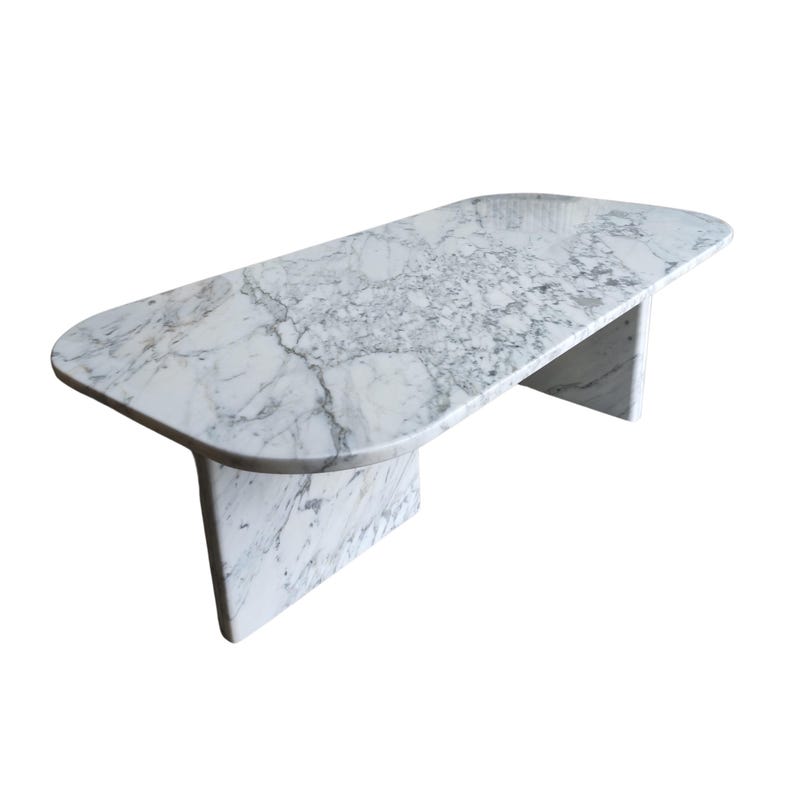 Carrara Contemporary Marble Coffee Table