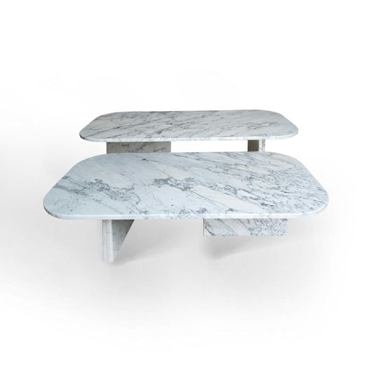 Carrara Contemporary Marble Coffee Table