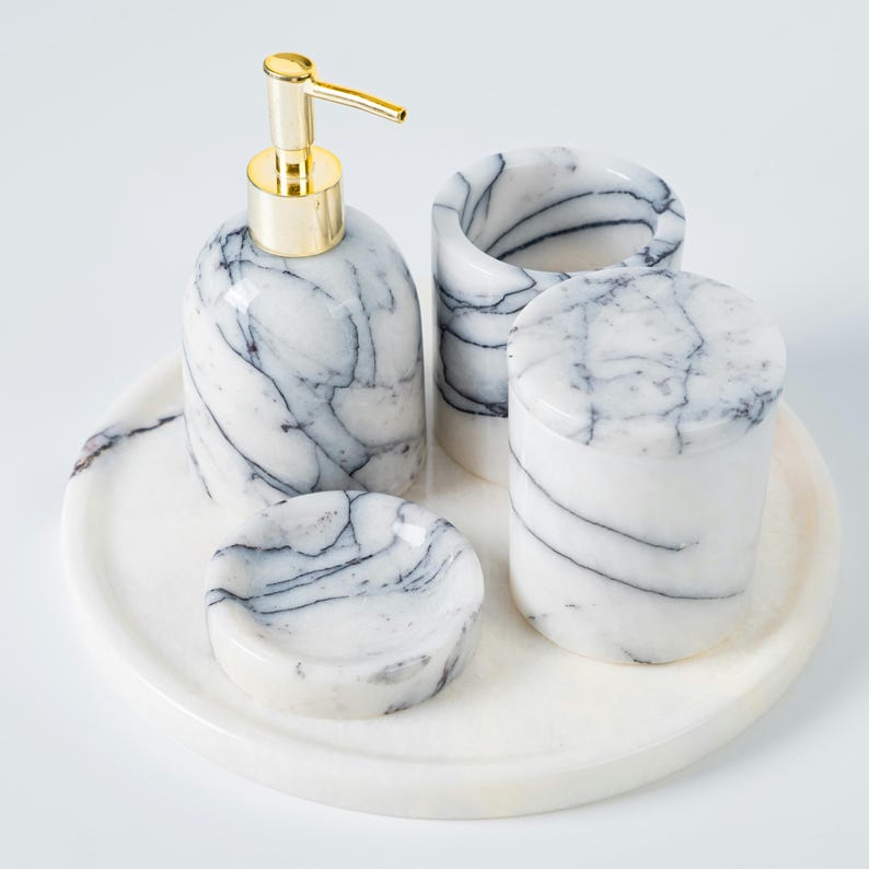 Calacatta Marble Vanity Decor Set