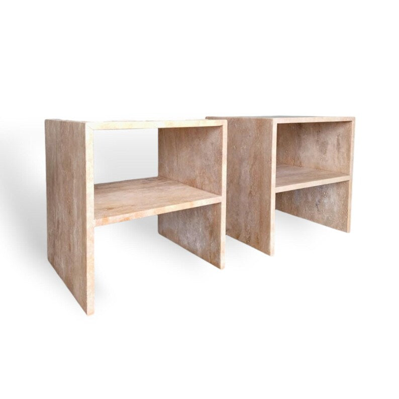 Travertine Night Side Table,Home Decor Handcrafted Furniture,