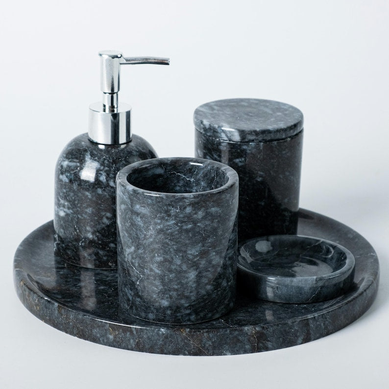 Black Marble Vanity Decor