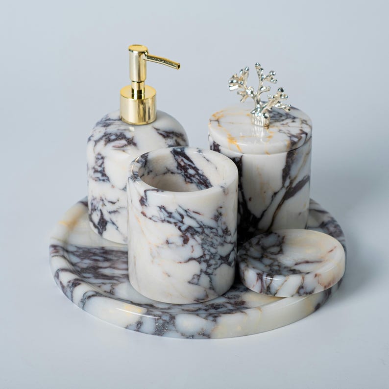Calacatta Marble Vanity Decor Set