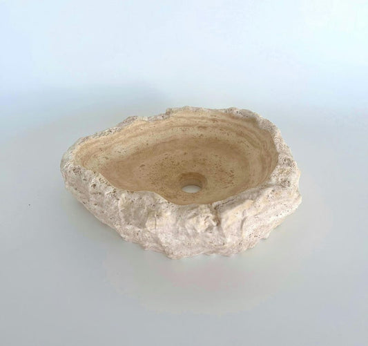 Travertine Bathroom Modern Boho Countertop Sink,