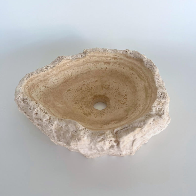 Travertine Bathroom Modern Boho Countertop Sink,