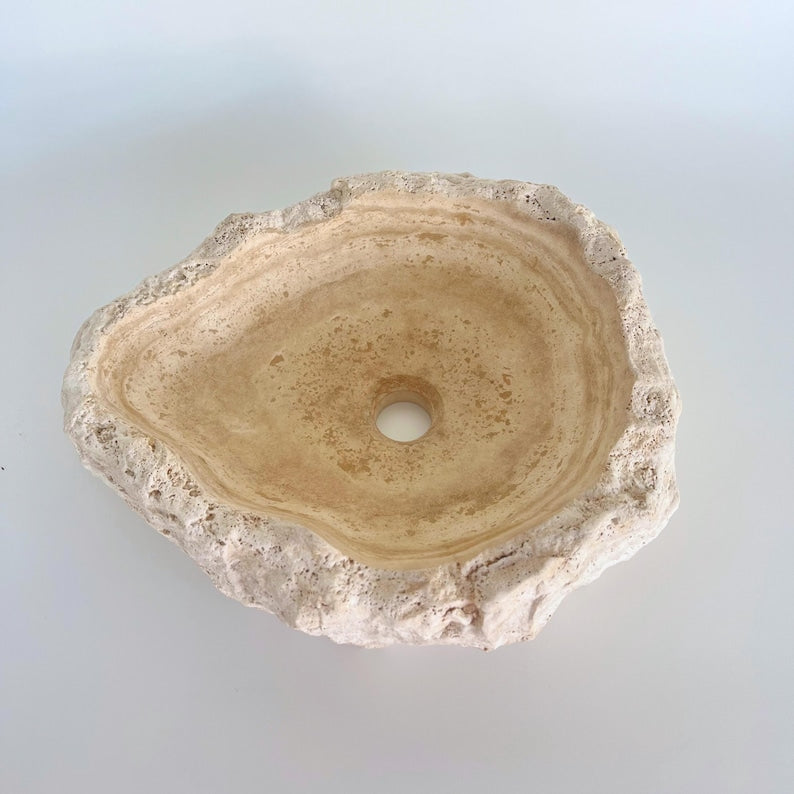 Travertine Bathroom Modern Boho Countertop Sink,
