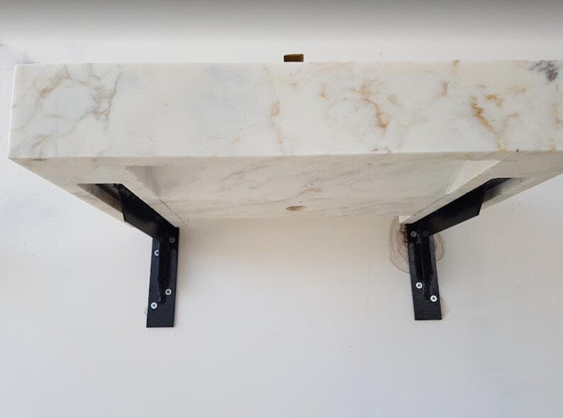 Marble Bathroom Sink – Wall Mounted Stone Vanity for Farmhouse & Compact Spaces