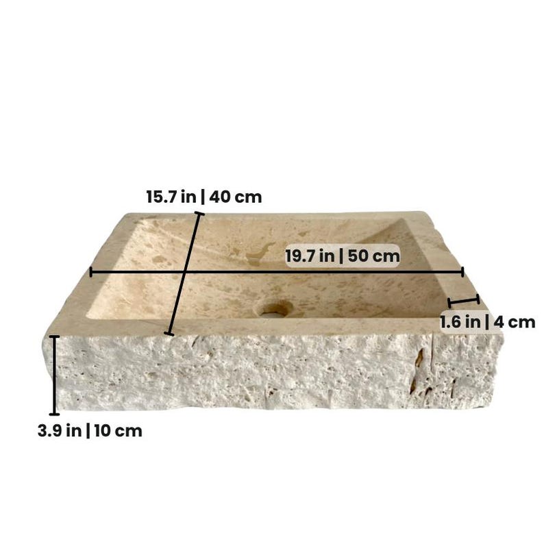 Travertine Wall Mount Sink
