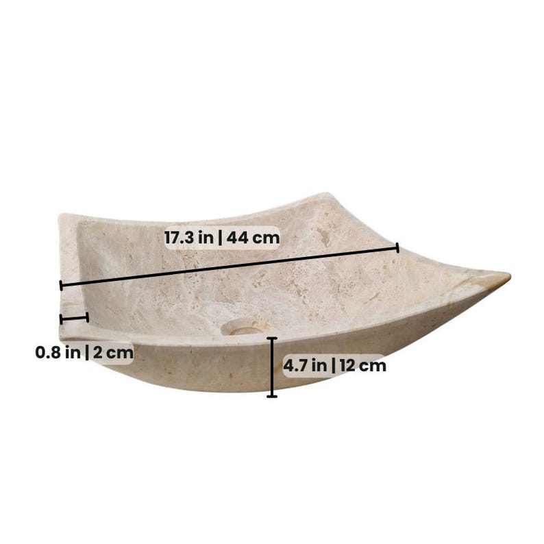 Handcrafted Natural Stone Vessel for Marble Vanity Countertops