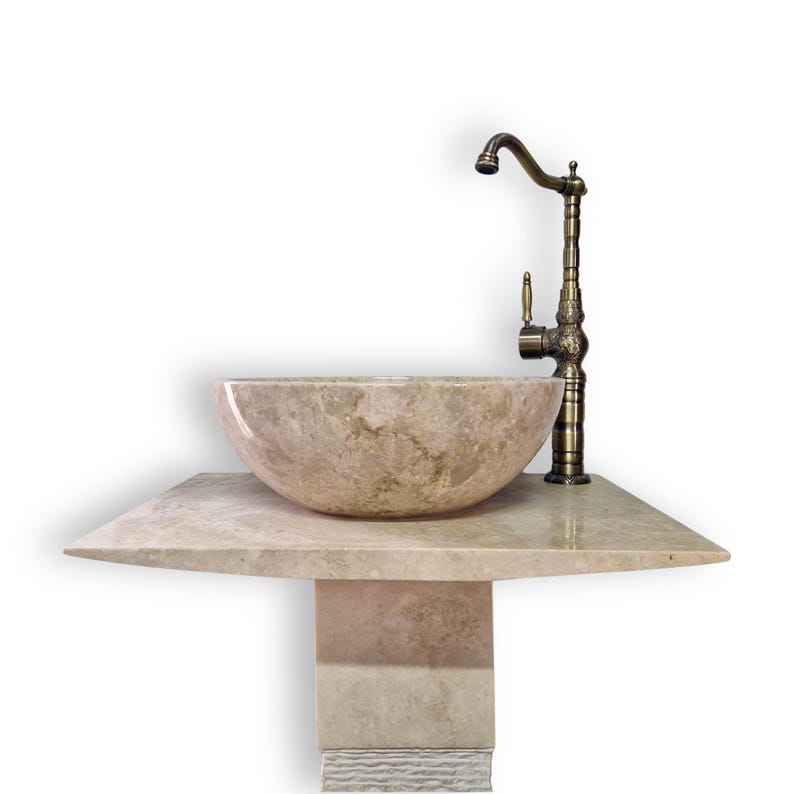 Pedestal Marble Sink,Marble Vanity Sink Set