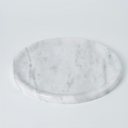 Round Beige Travertine Round Tray
