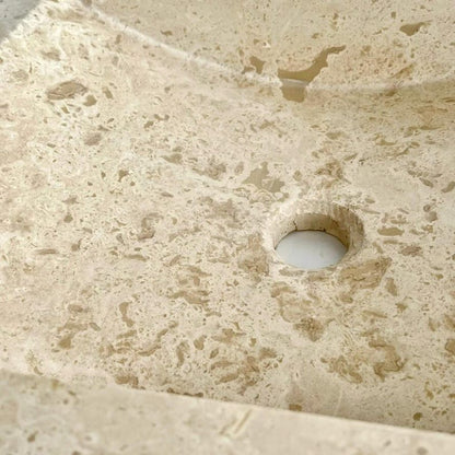 Wall Mounted Travertine Marble Bathroom Sink