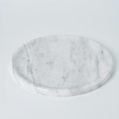 Round Black Marble Stone Tray,