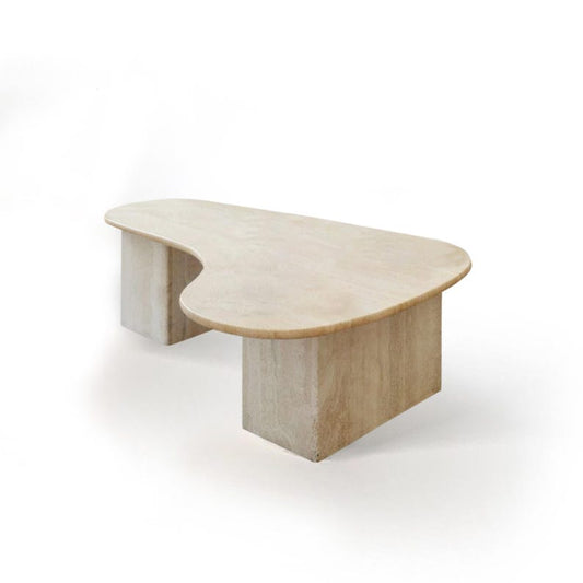 Travertine Coffee Table for Living Room Decor, Scandinavian Table