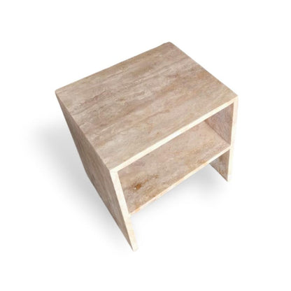 Travertine Night Side Table,Home Decor Handcrafted Furniture,