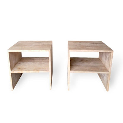 Travertine Night Side Table,Home Decor Handcrafted Furniture,